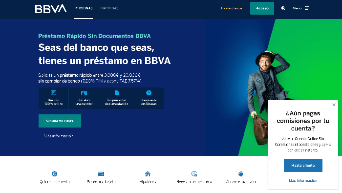BBVA - Préstamos hasta 75 000 €