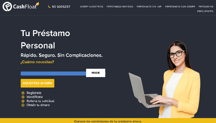 CashFloat - Préstamo de hasta 1 100 €