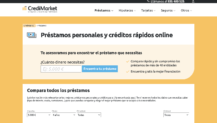 CrediMarket - Préstamos hasta 100 000 €