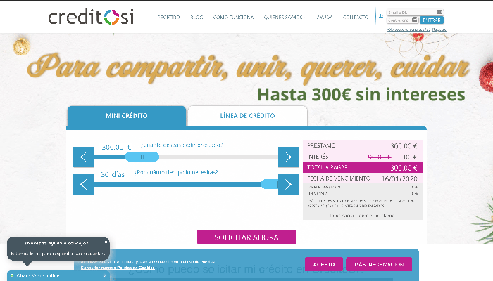 CréditoSi - Préstamo de hasta 1 000 €