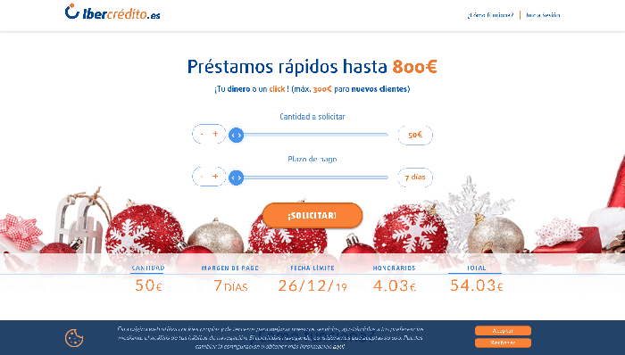 Ibercrédito - Préstamos de hasta 800 €