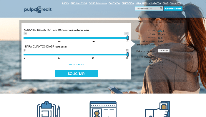 PulpoCredit - Préstamo de hasta 600 €