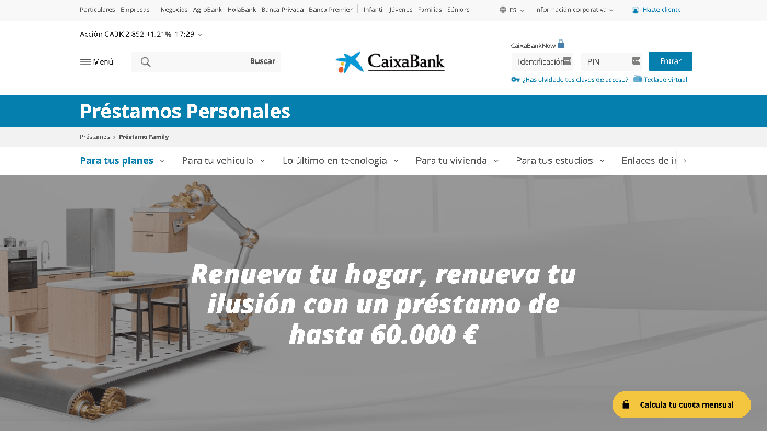 CaixaBank - Préstamos hasta 60 000 €