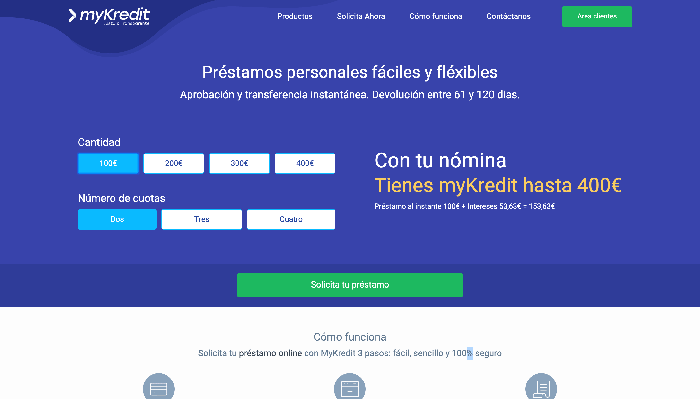 myKredit - Préstamos de hasta 400 €