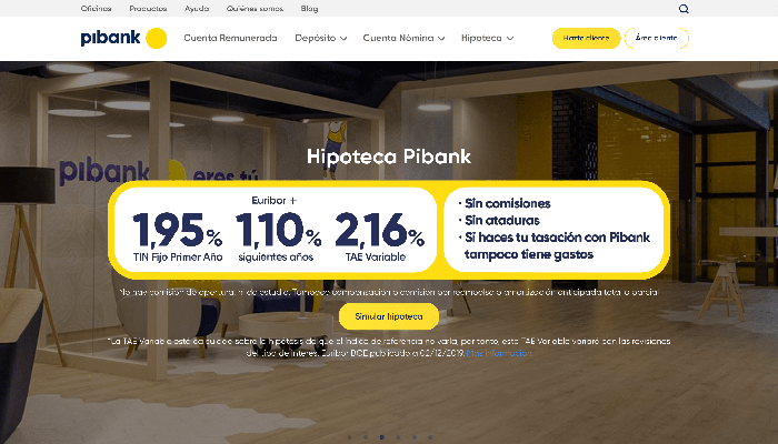 Pibank - Hipoteca hasta 2 000 000 €