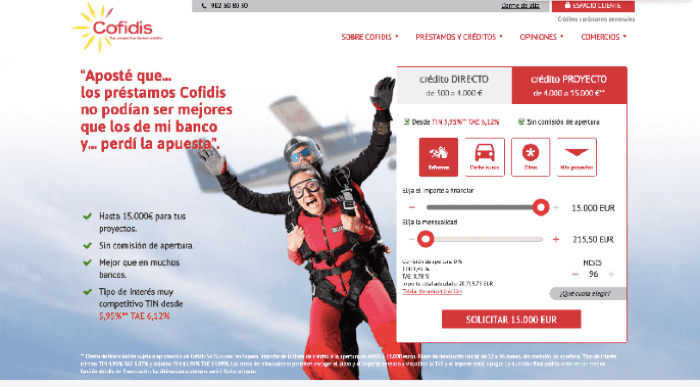 Cofidis - Préstamo de hasta 6 000 €