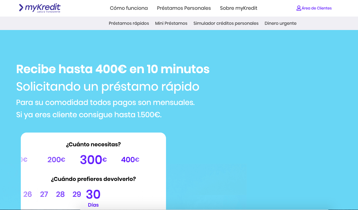 myKredit - Préstamos de hasta 1500 €