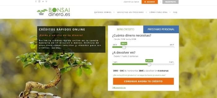Bonsai Dinero - Préstamo de hasta 3000 €