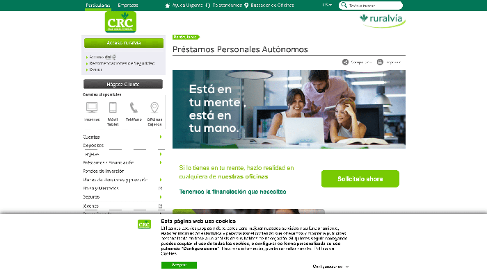 Caja Rural Central - Préstamos 60 000 €