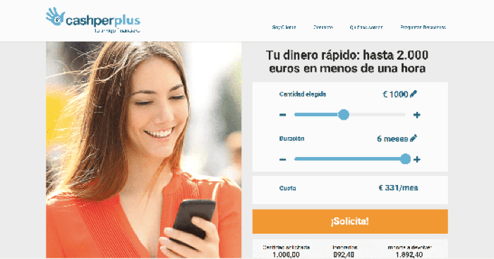CashperPlus - Préstamos hasta 2 000 €