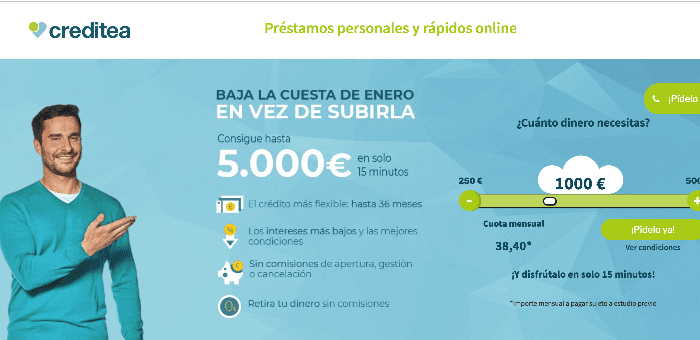 Creditea Préstamos - Préstamo de hasta 5 000 €