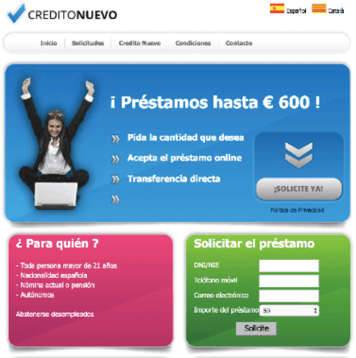 Credito Nuevo - Préstamo de hasta 600 €