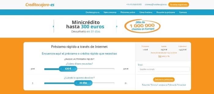 Creditocajero - Préstamos de hasta 300 €