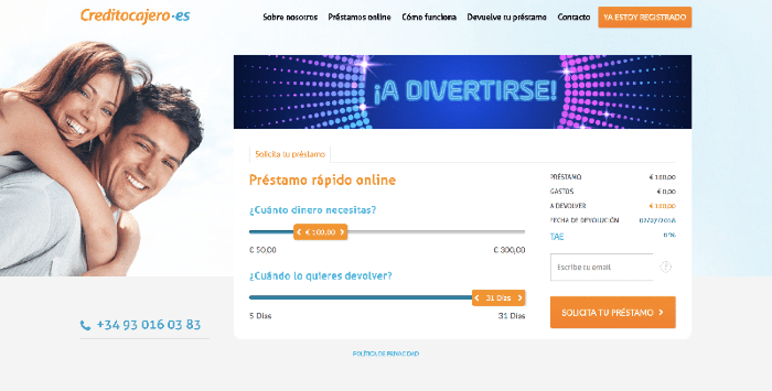 Creditocajero - Préstamos de hasta 300 €