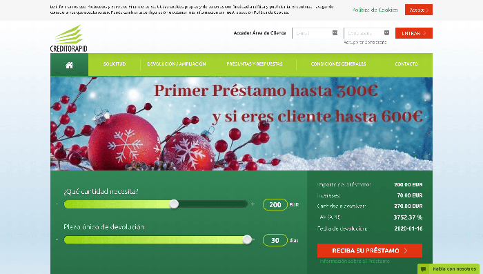 Creditorapid - Préstamo de hasta 300 €