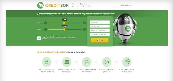 Creditsor - Préstamo de hasta 300 €