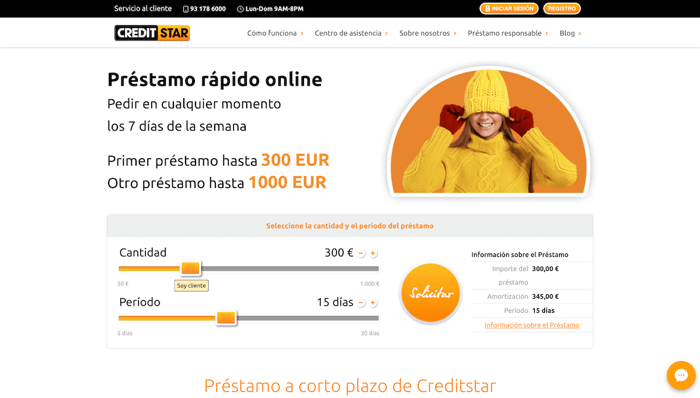 Creditstar - Préstamo de hasta 1 000 €