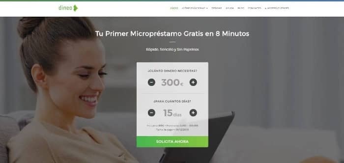 Dineo - Préstamo de hasta 300 €