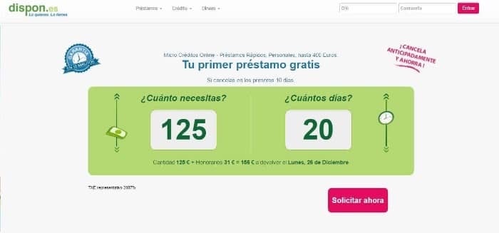 Dispon - Préstamo de hasta 400 €