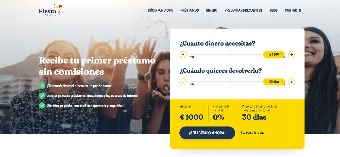 Fiesta Credito - Préstamo de hasta 1 000 €