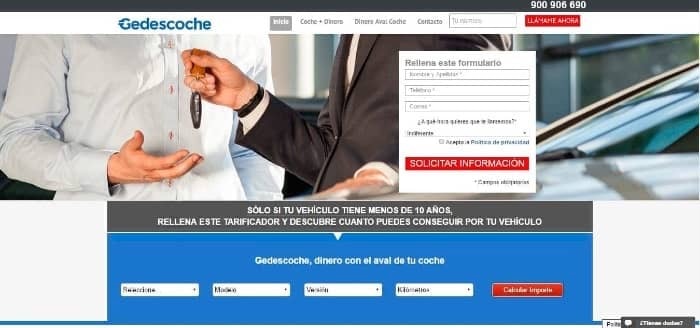 Gedescoche - Dinero con el aval de tu coche
