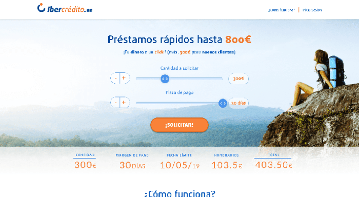 Ibercrédito - Préstamos de hasta 800 €