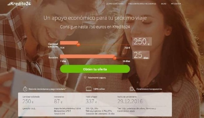 Kredito24 te brinda préstamos rápidos de forma ágil y transparente