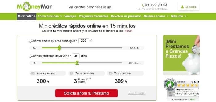 MoneyMan - Préstamo de hasta 1 200 €