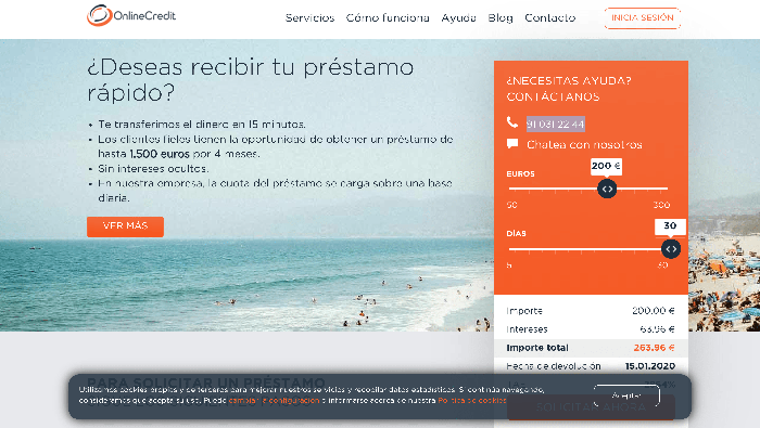 OnlineCredit - Préstamo de hasta 1 500 €