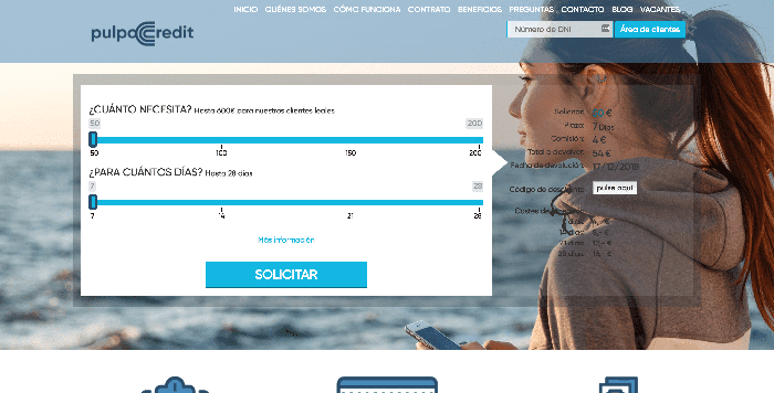 PulpoCredit - Préstamo de hasta 600 €