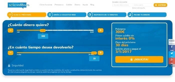 Solcredito - Préstamo de hasta 800 €