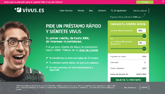 Vivus revisión - préstamo online de hasta 1 000€