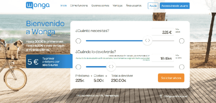 Wonga - Préstamo de hasta 300 €