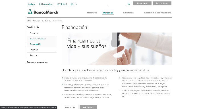 Banca March - Préstamos hasta 100 000 €