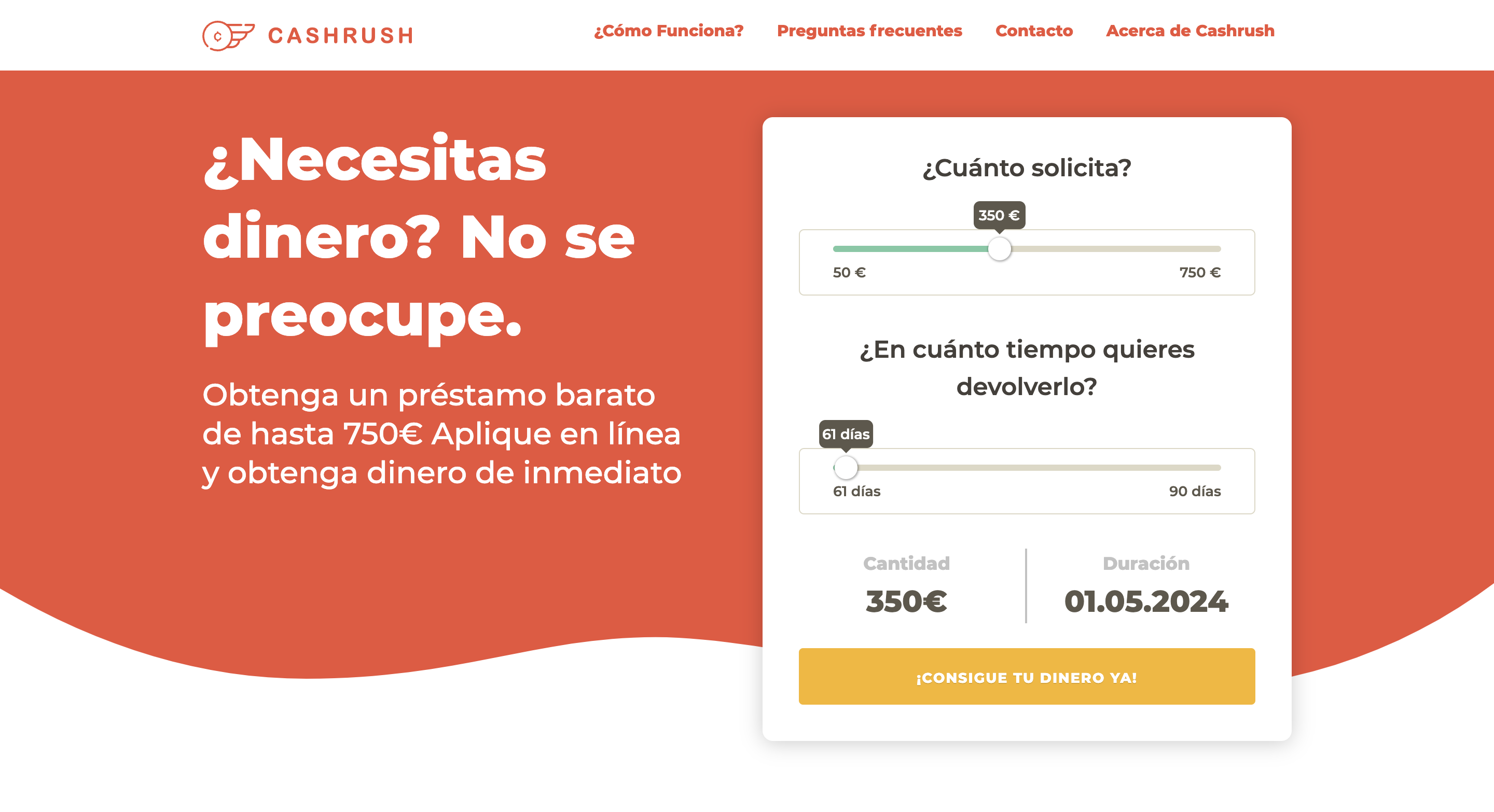 Cashrush - Préstamos hasta 750 €