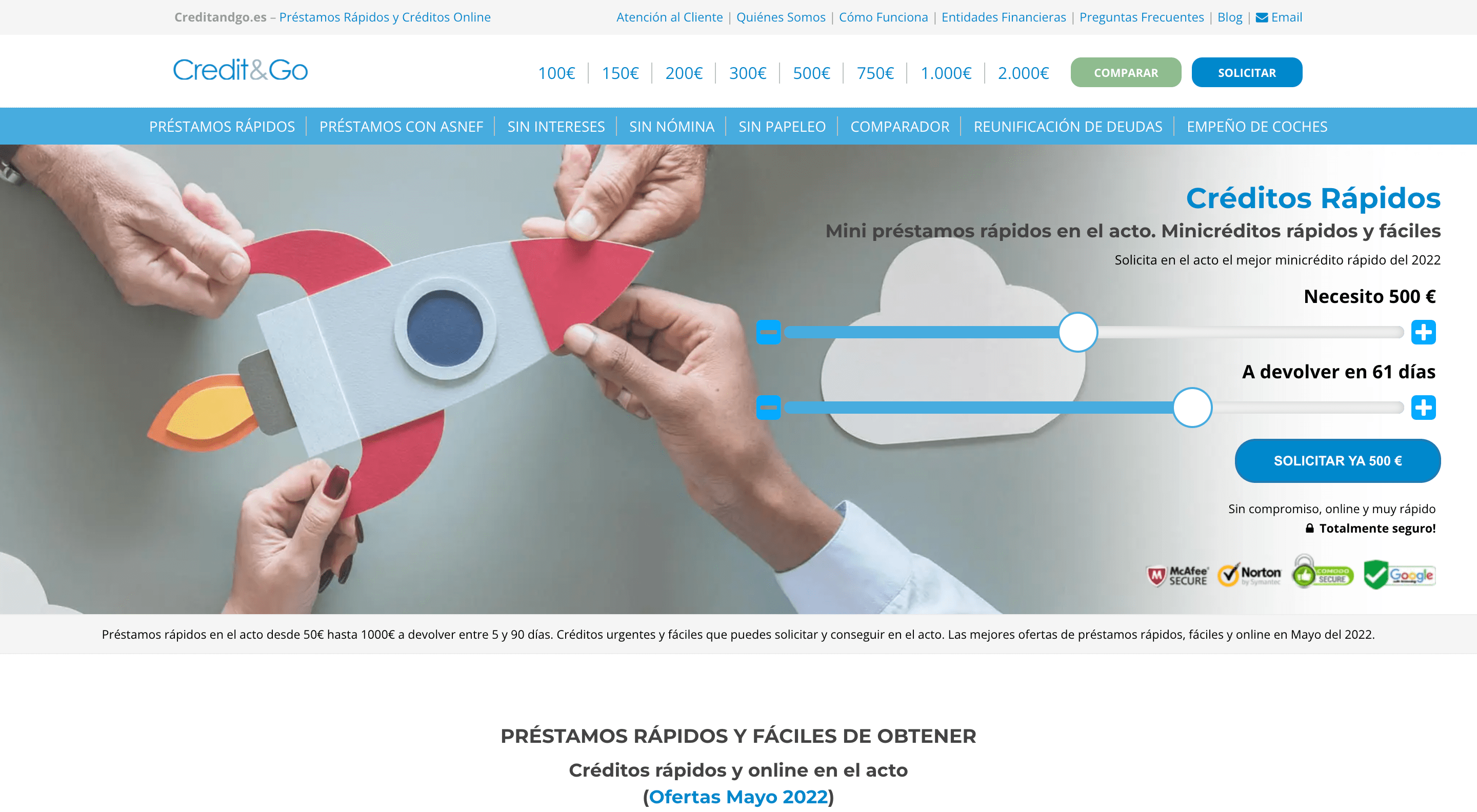 Creditandgo - préstamo online de hasta 1000€