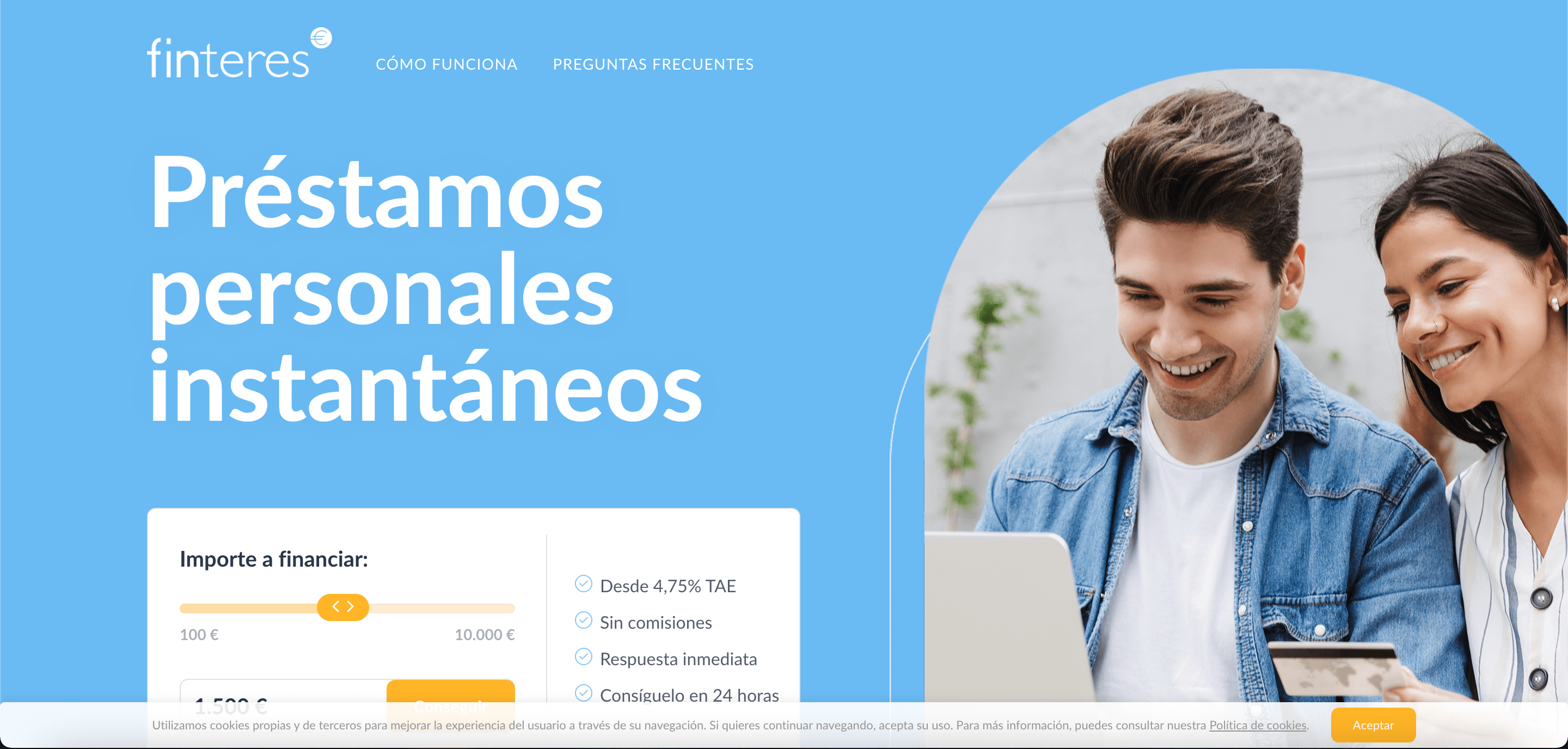 Finteres - préstamo online de hasta 10 000€