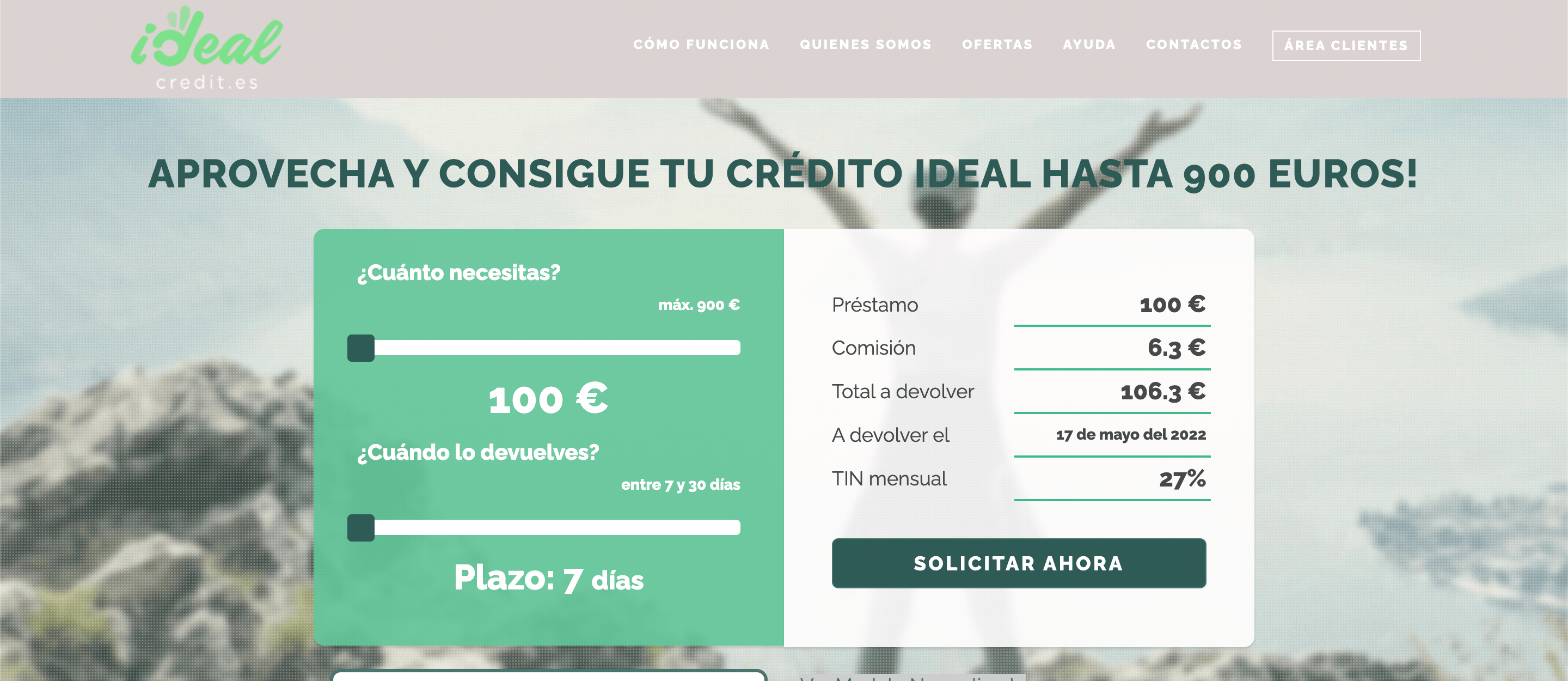 IdealCredit - Préstamos hasta 900 €