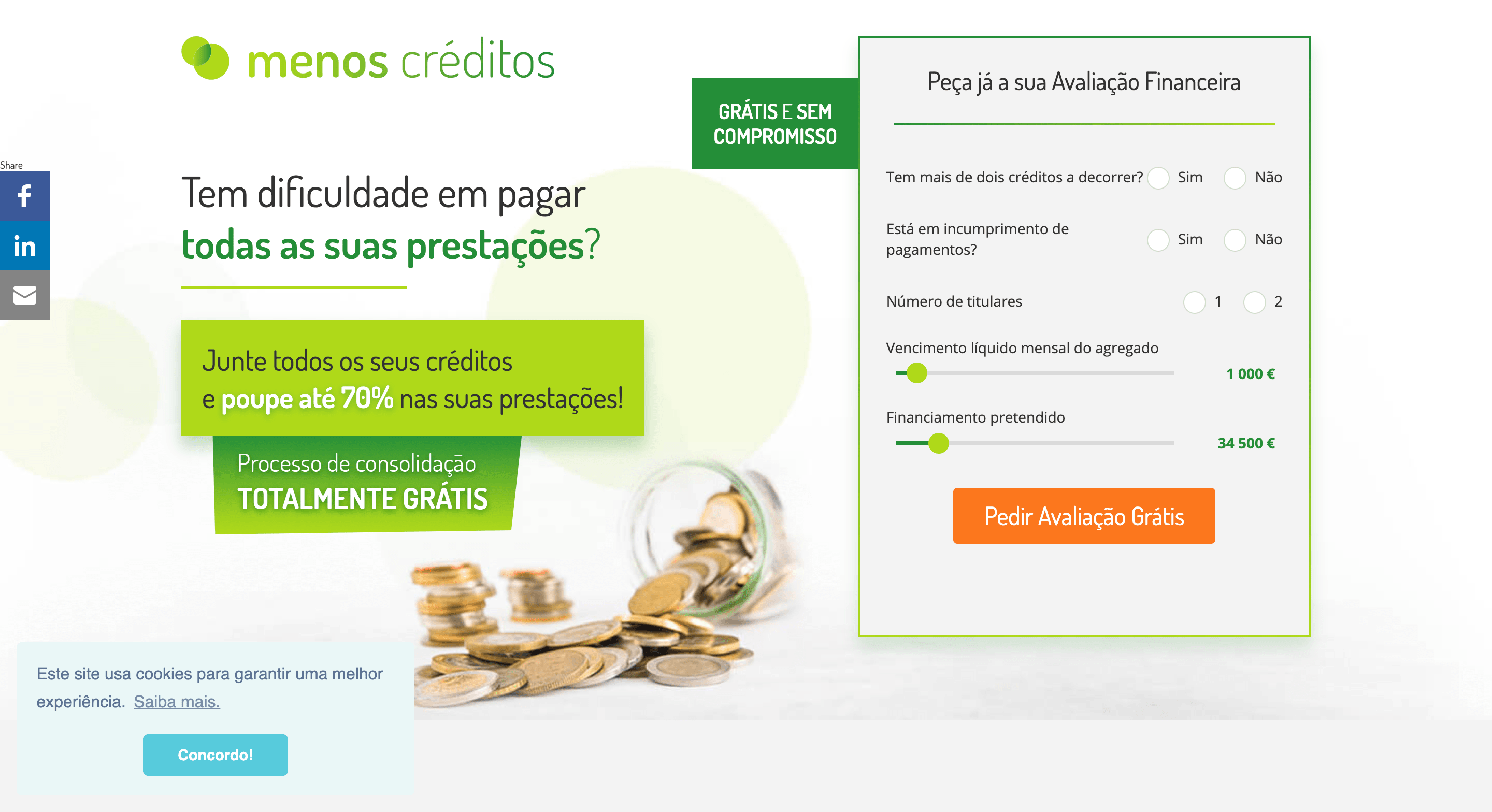 Menos Créditos - créditos consolidos