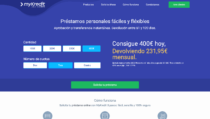 myKredit - Préstamos de hasta 400 €
