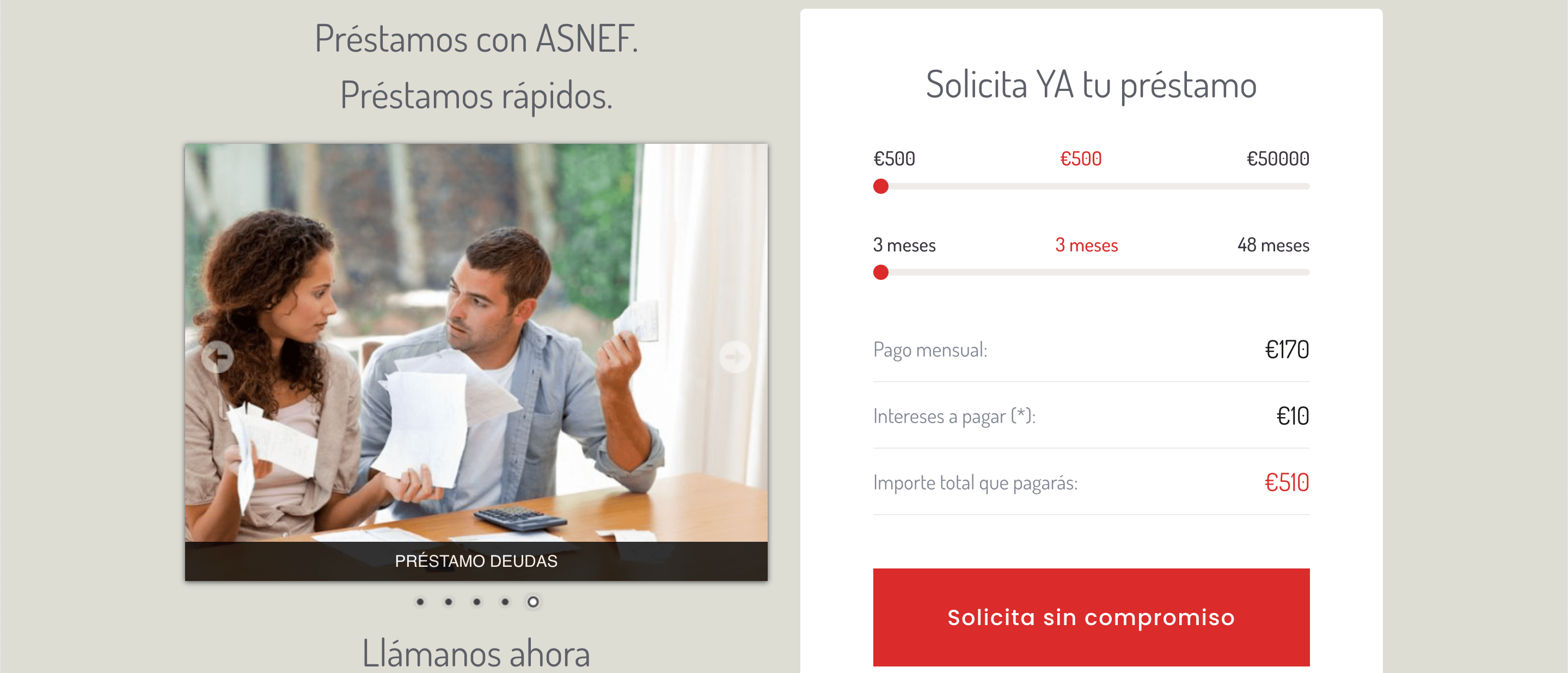 Préstamos con ASNEF experiencia y discusión