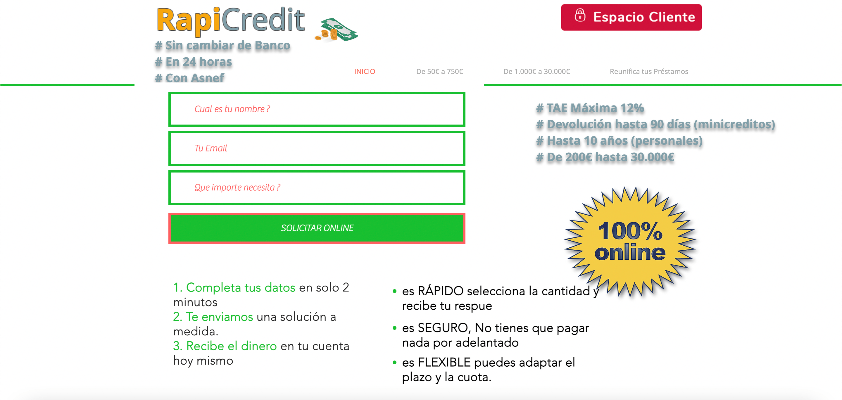 RapiCredit - Préstamos hasta 800 €