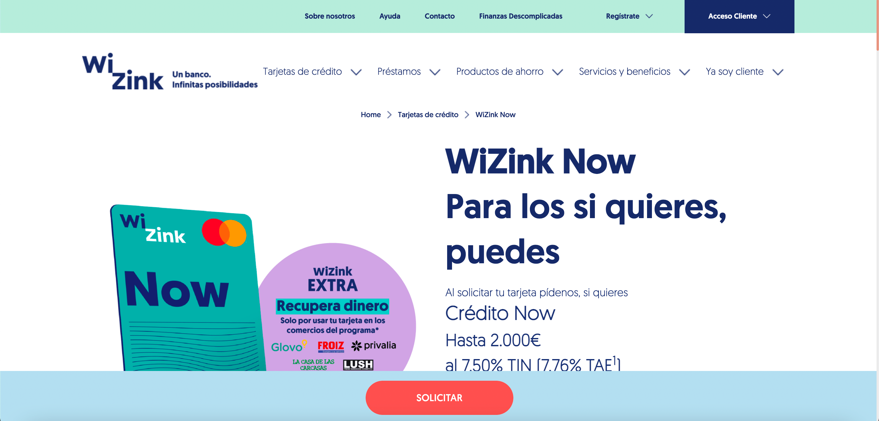 Tarjeta Now WiZink experiencia y discusión